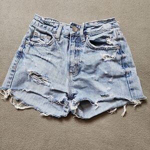 Garage Distressed jean shorts Mom Style